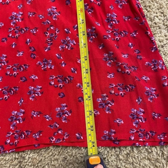 Rat & Boa Women’s Fia Red Micro Floral Tie Strap Dress Size M Mini Slip Dress - Picture 8 of 11